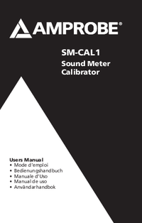 Thumbnail of document Manual - SM-CAL1 Sound Meter Calibrator